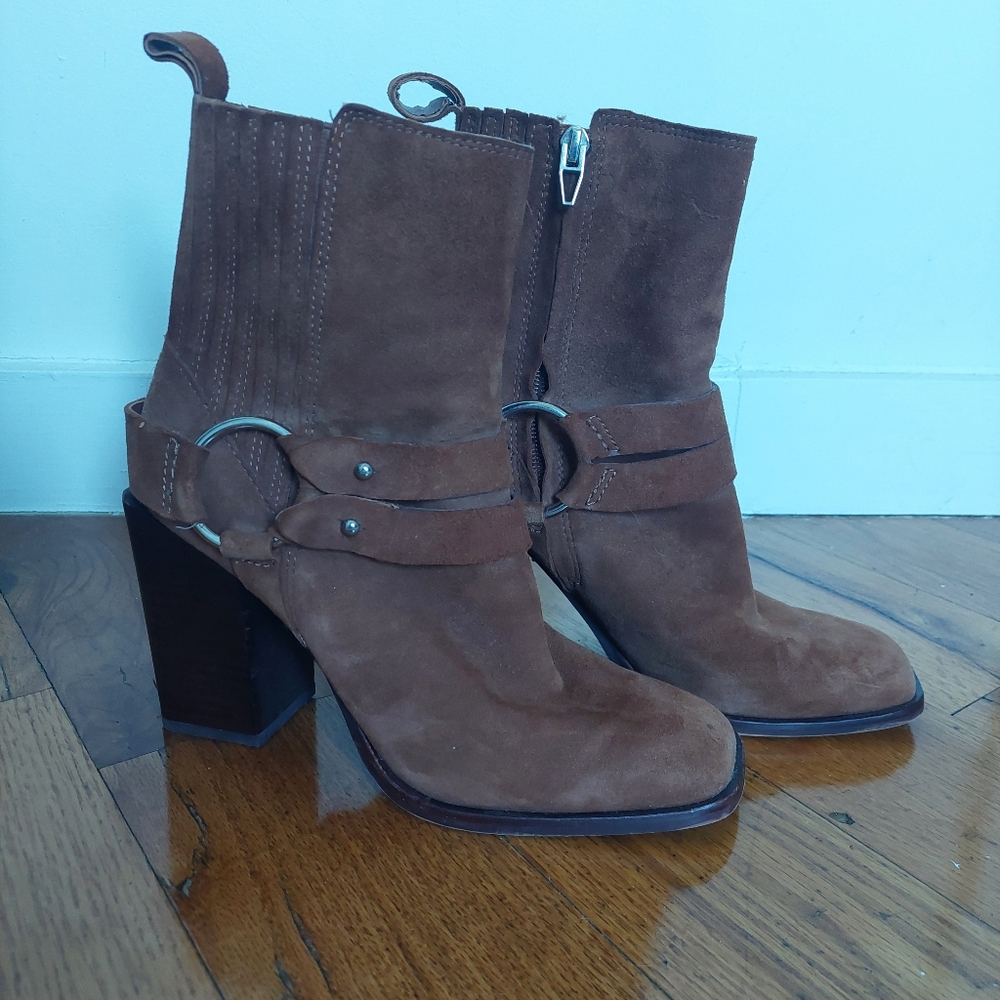 Dolce Vita Brown Suede Ankle Boots Size 7.5